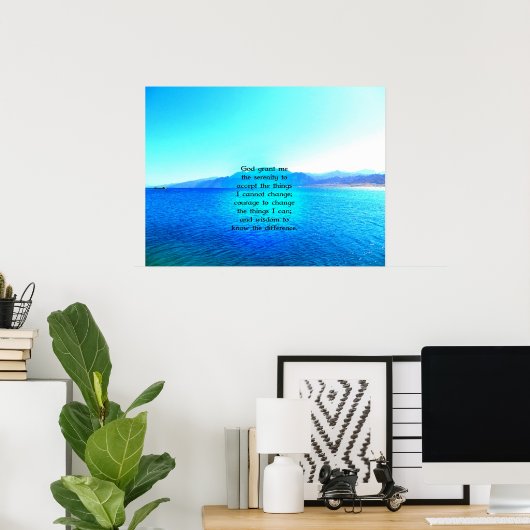 Poster Serenity Prayer (Bureau à domicile)
