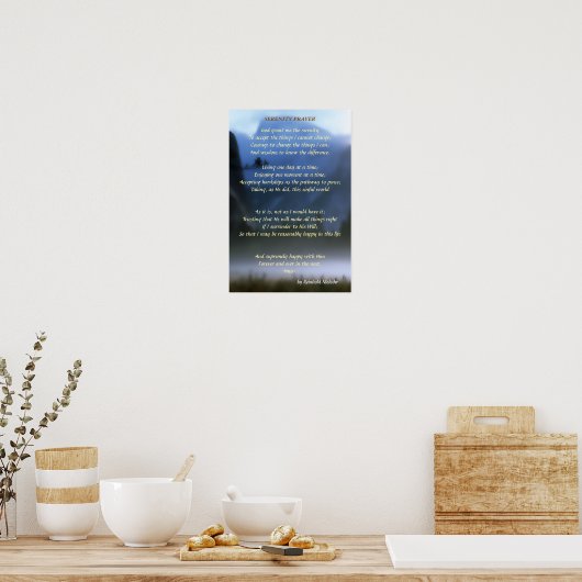 Poster Serenity Prayer (Cuisine)