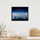 Poster Serenity Prayer & Mountains (Cuisine)