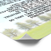 Poster Serenity Prayer On Peaceful Landscape Art  (Coin)