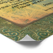 Poster Serenity Prayer Quote Vintage Style Green (Coin)