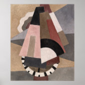 Poster Serge Charchoune Composition Cubiste Tons Terreux (Devant)