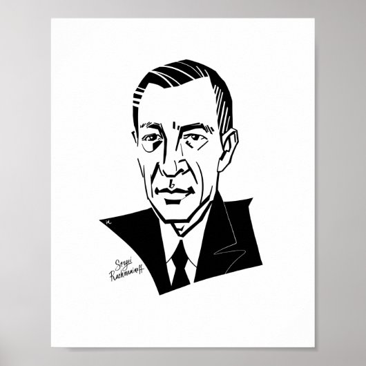 Poster Sergei Rachmaninoff (Devant)