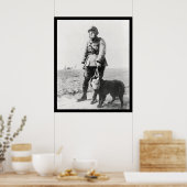 Poster Sergent de la Première Guerre mondiale et son chie (Cuisine)