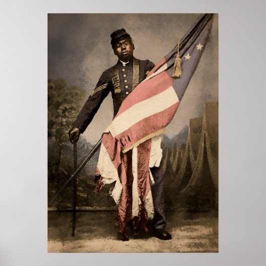 Poster Sergent vintage William Carney 1864 (Devant)