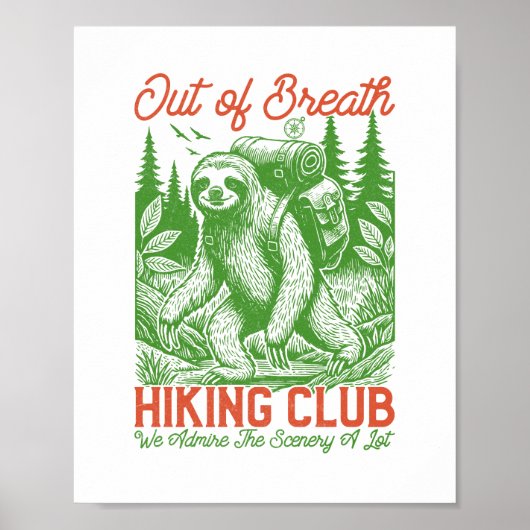 Poster Serial Chiller Sloth Hanging de la branche (Devant)