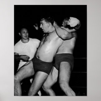 Poster Série d'affiches de lutte vintage