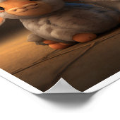 Poster Série d'amis de la grange - Lapin mignon et agneau (Coin)