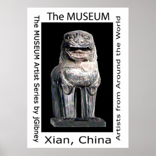 Poster Série d'artistes du MUSÉE par Gibney Stone Lion
