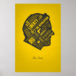 Poster SÉRIE de LIBERTÉ - pensée abstraite de Ron Paul