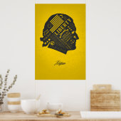 Poster SÉRIE DE LIBERTÉ - Thomas Jefferson Pensée Abstrai (Cuisine)