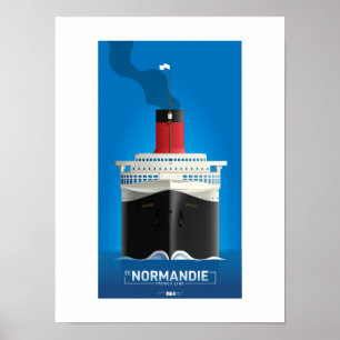 Poster SÉRIE DE LIGNES CLASSIQUES - SS Normandie