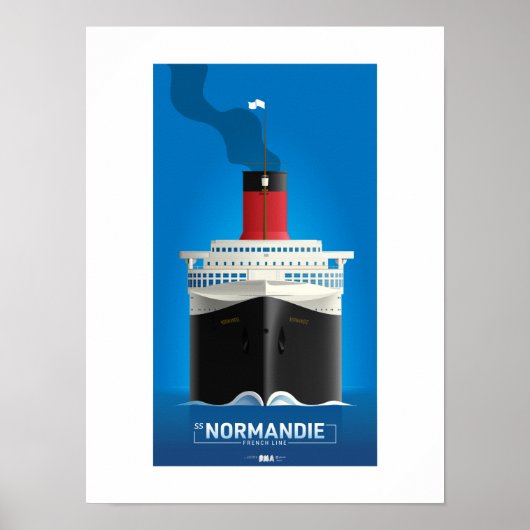 Poster SÉRIE DE LIGNES CLASSIQUES - SS Normandie (Devant)