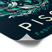 Poster Série de signes Zodiac - Poissons (Coin)