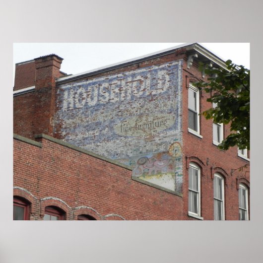 Poster Série de toits de Lowell Massachusetts (Devant)