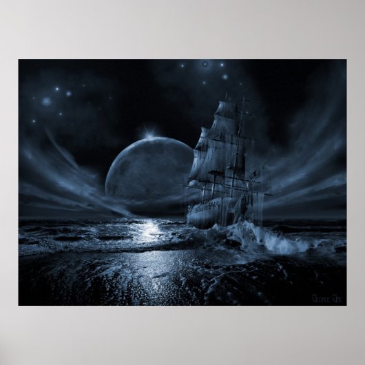 Poster Série de vaisseau fantôme : Pleine lune se lève (Devant)