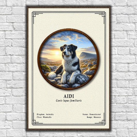 Poster Série de zoologie Aidi