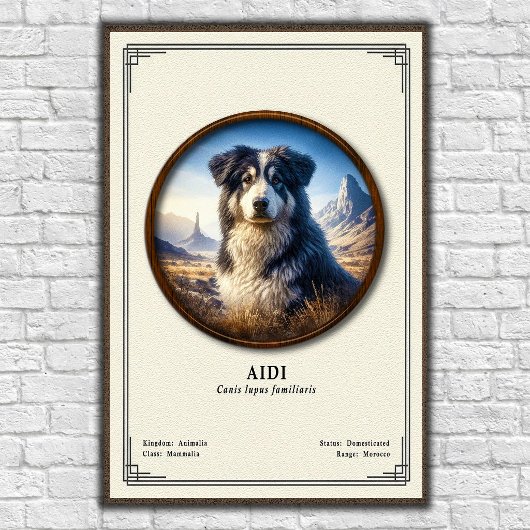 Poster Série de zoologie Aidi