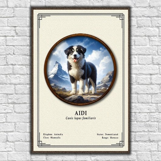 Poster Série de zoologie Aidi