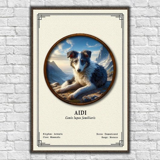 Poster Série de zoologie Aidi