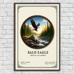 Poster Série de zoologie de l'aigle à tête blanche