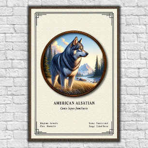 Poster Série de zoologie de l'Alsatien américain