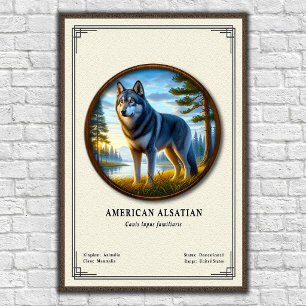 Poster Série de zoologie de l'Alsatien américain