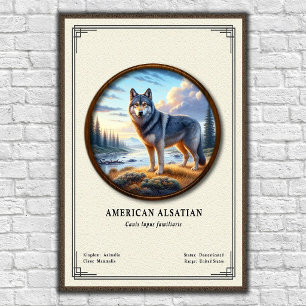 Poster Série de zoologie de l'Alsatien américain