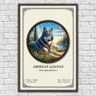 Poster Série de zoologie de l'Alsatien américain