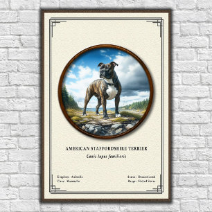 Poster Série de zoologie de l'American Staffordshire Terr