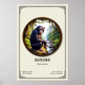 Poster Série de zoologie des bonobos (Devant)