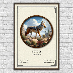 Poster Série de zoologie des coyotes
