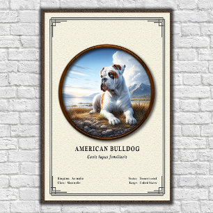 Poster Série de zoologie du Bulldog américain