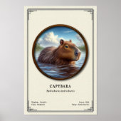 Poster Série de zoologie du capybara (Devant)