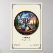 Poster Série de zoologie du caribou (Devant)