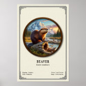 Poster Série de zoologie du castor (Devant)