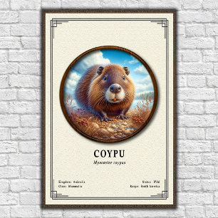 Poster Série de zoologie du Coypu