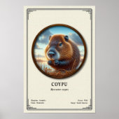 Poster Série de zoologie du Coypu (Devant)