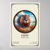 Poster Série de zoologie du Coypu (Devant)
