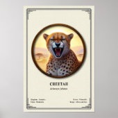 Poster Série de zoologie du guépard (Devant)