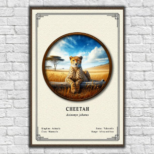 Poster Série de zoologie du guépard