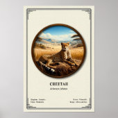Poster Série de zoologie du guépard (Devant)