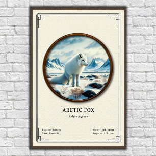 Poster Série de zoologie du renard arctique