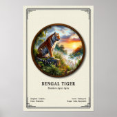 Poster Série de zoologie du tigre du Bengale (Devant)
