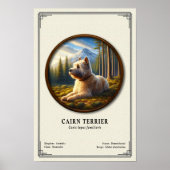 Poster Série de zoologie sur le Cairn Terrier (Devant)