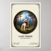 Poster Série de zoologie sur le Cairn Terrier (Devant)