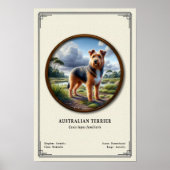 Poster Série de zoologie sur le terrier australien (Devant)