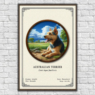 Poster Série de zoologie Terrier Australien