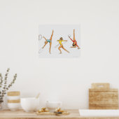 Poster Série d'illustrations montrant rythmique (Cuisine)