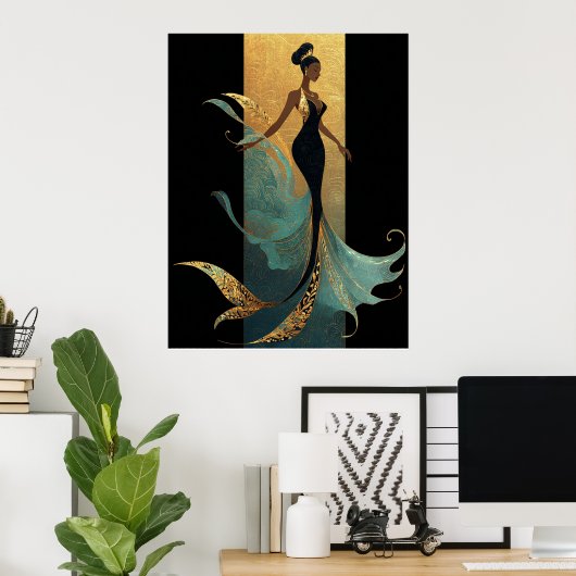 POSTER SÉRIE MERMAID NOIR #1 (Bureau à domicile)